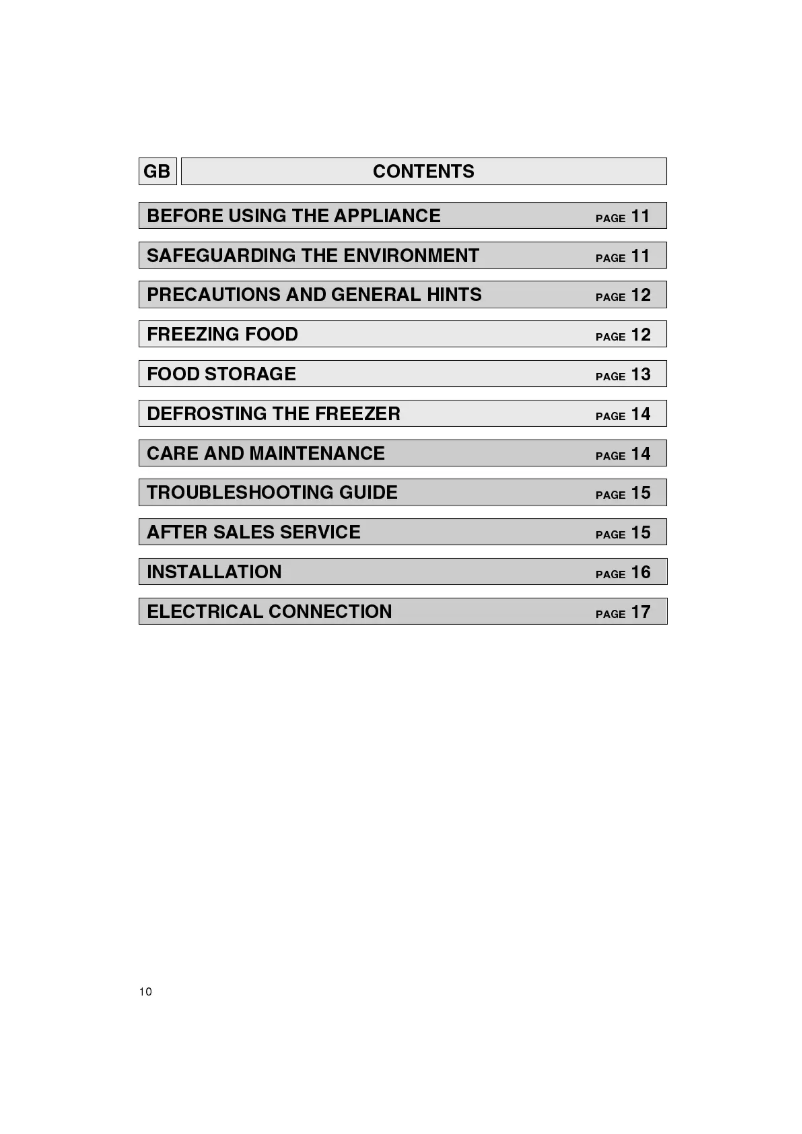 Page 1 de la notice Manuel utilisateur Whirlpool AFG 635 APP