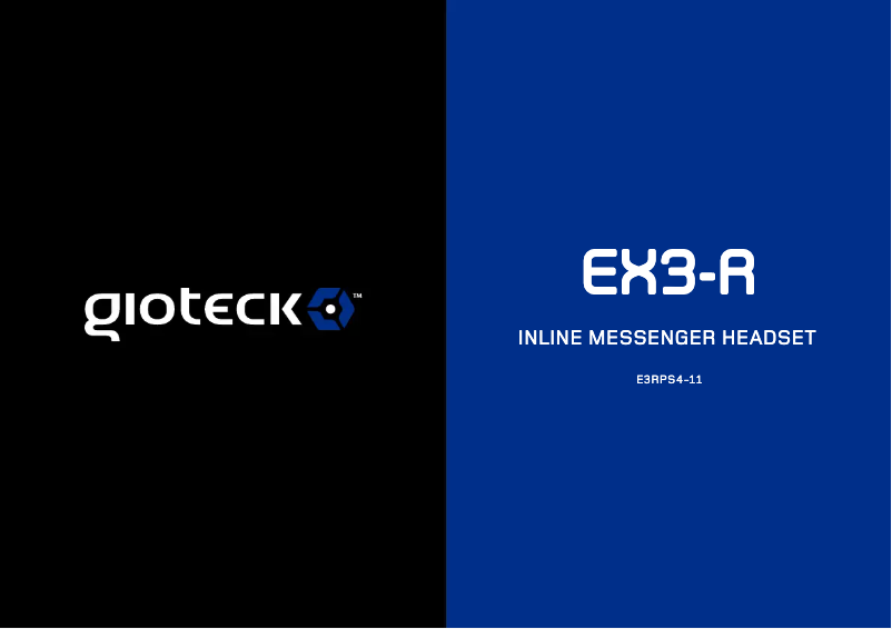 Página 1 del manual Manual de usuario Gioteck EX3-R