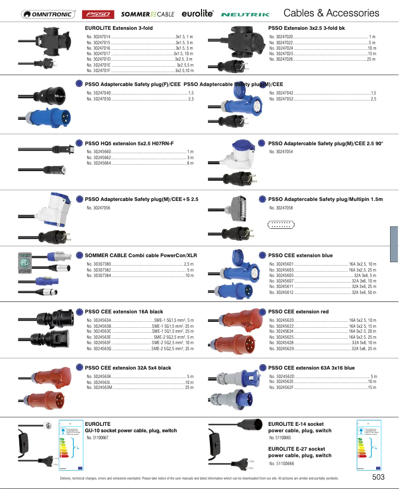 Page n°1 - Catalogue Eurolite GU-10