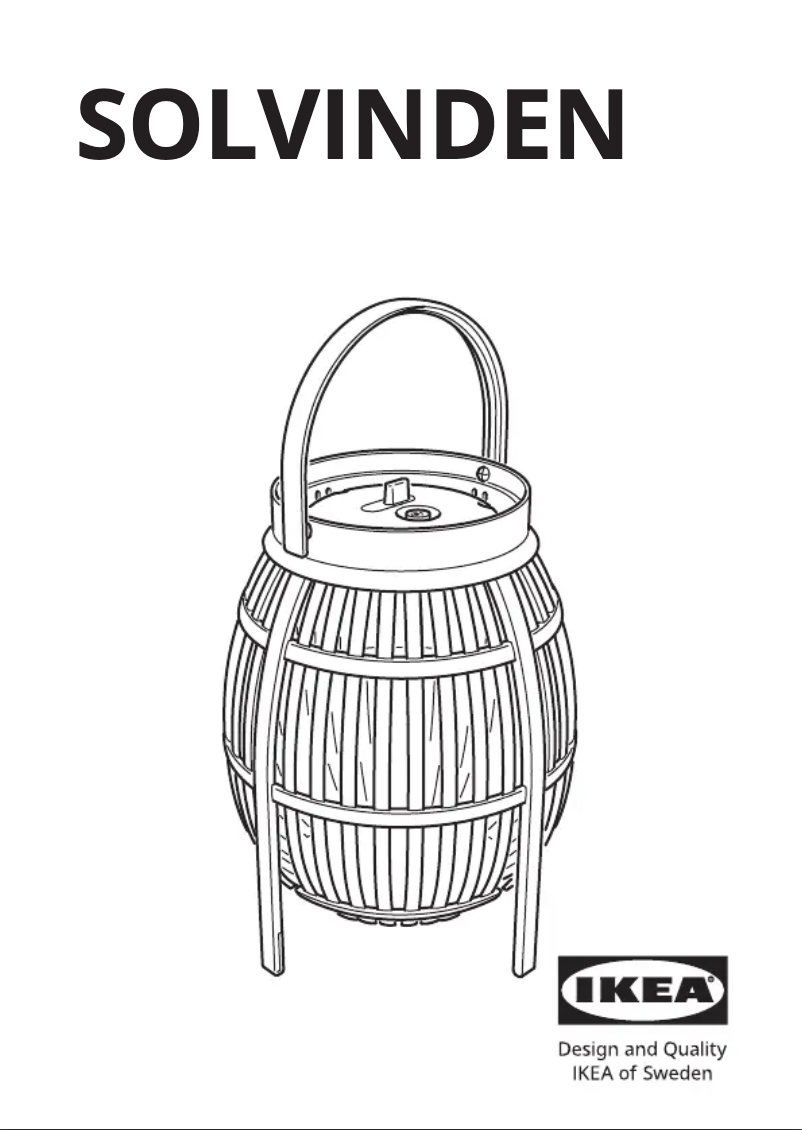 Page 1 de la notice Manuel utilisateur Ikea SOLVINDEN 605.705.73