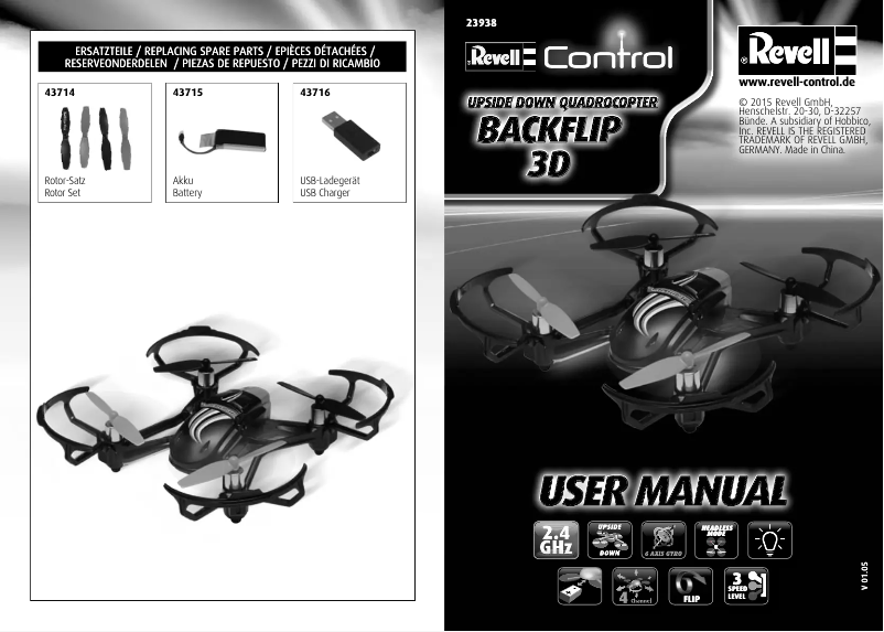 Page n°1 - Manuel utilisateur Revell BackFlip3D
