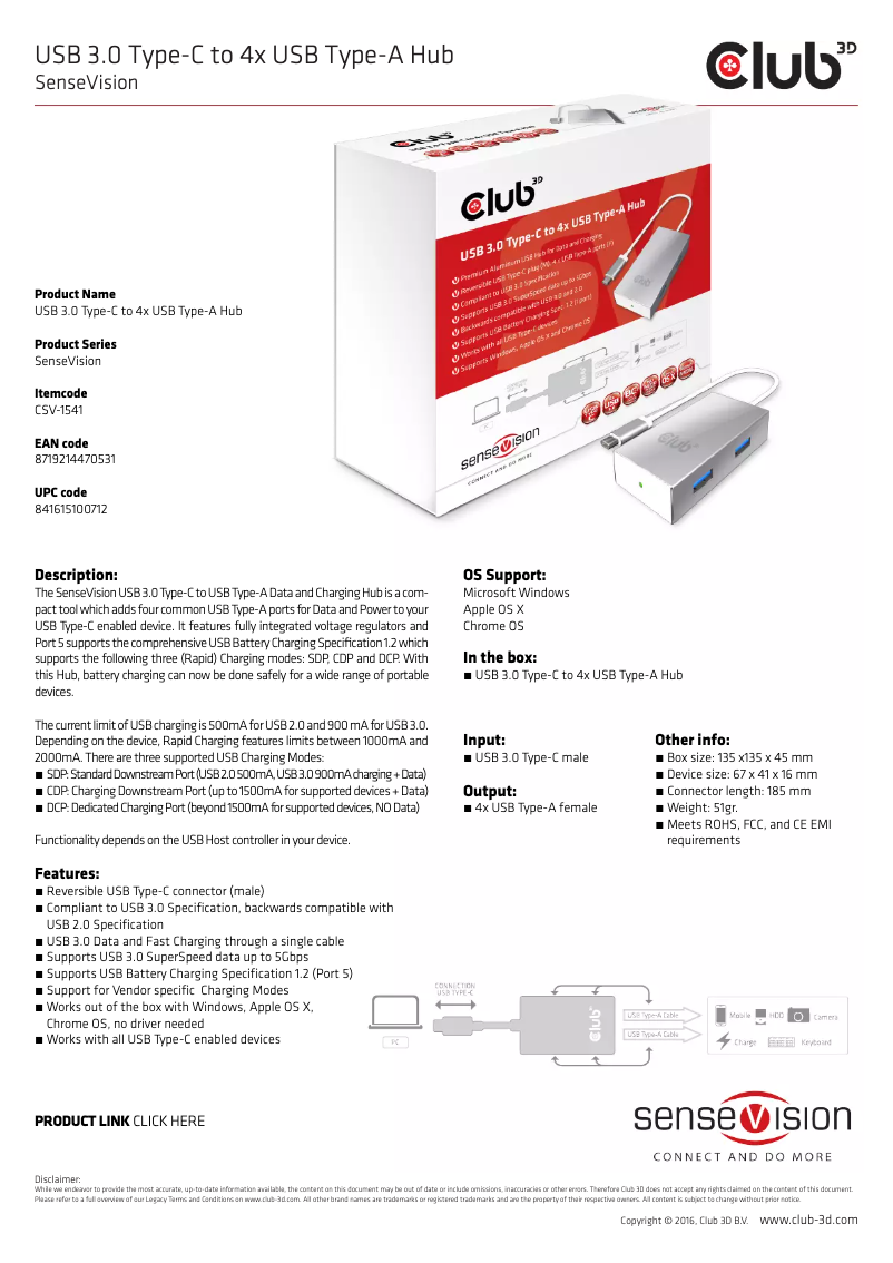Página 1 del manual Manual de usuario CLUB3D CSV-1541
