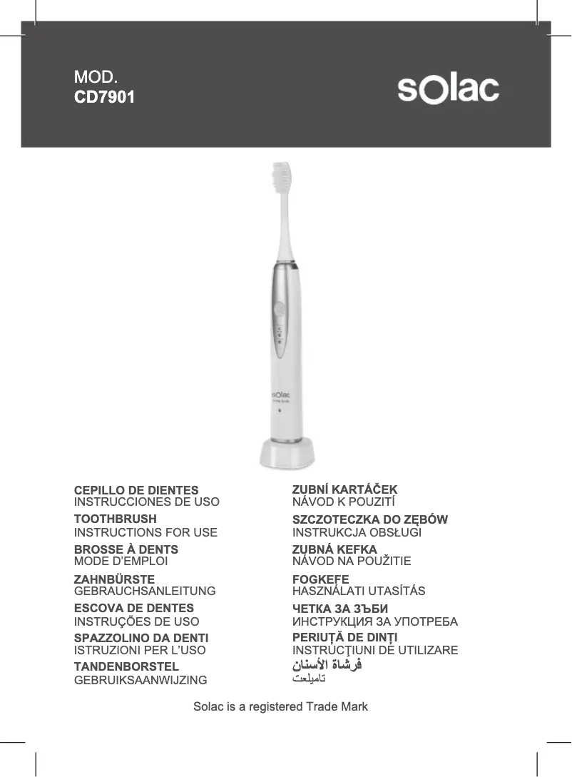 Page 1 de la notice Manuel utilisateur Solac Shiny Smile AD4000