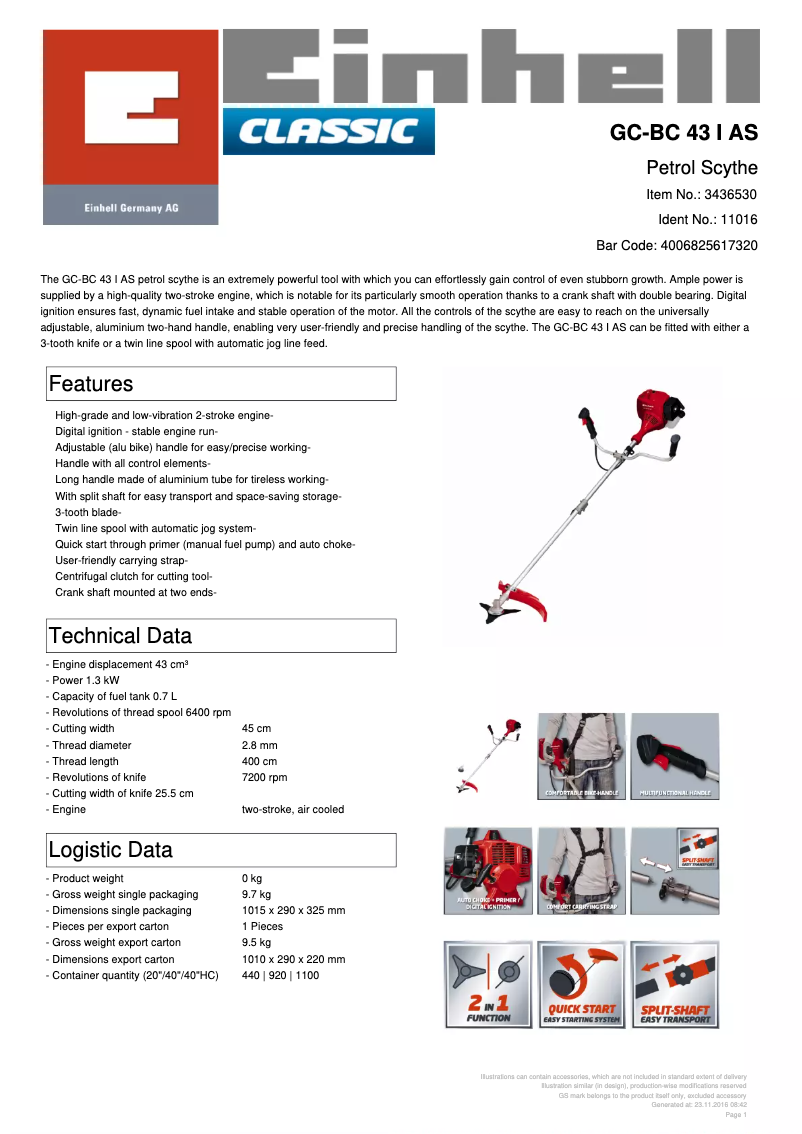 Image de la première page du manuel de l'appareil GC-BC 43 I AS