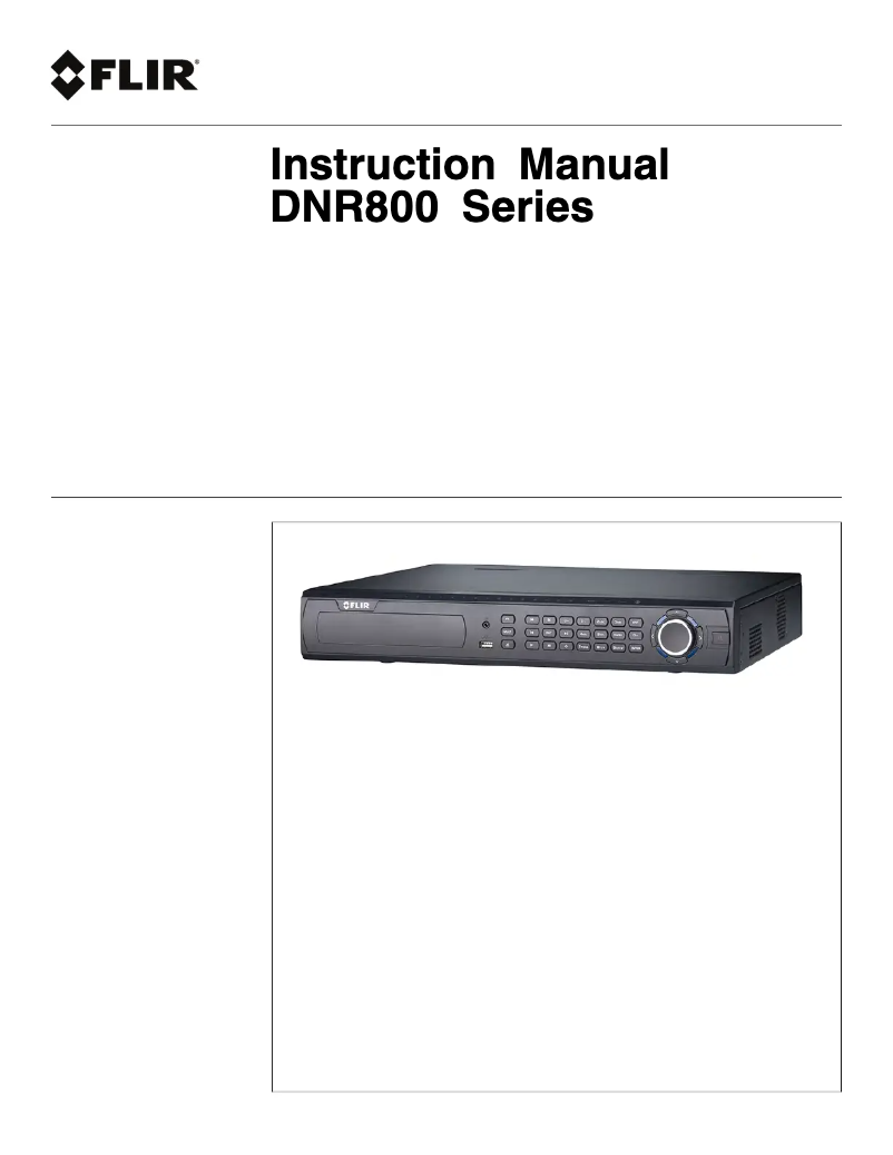 Página 1 del manual Manual de usuario FLIR DNR81618