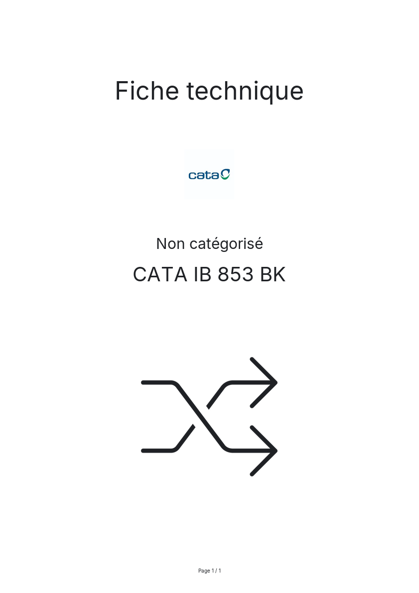 Image de la première page du manuel de l'appareil IB 853 BK