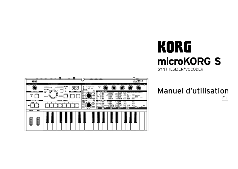 Page 1 de la notice Manuel utilisateur Korg MicroKORG S