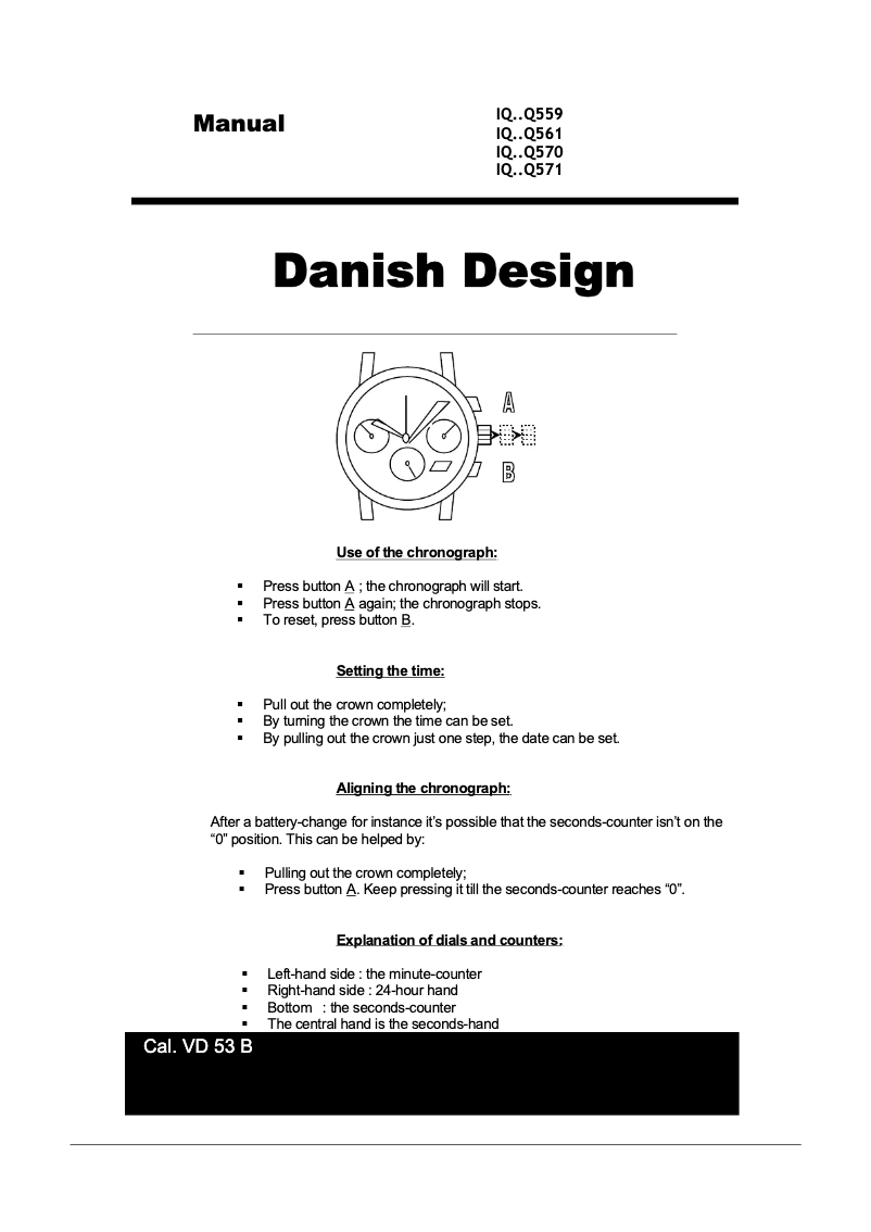 Image de la première page du manuel de l'appareil Q570