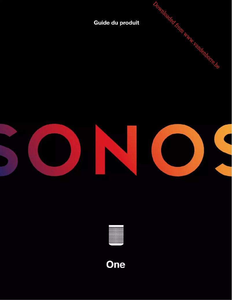 Page 1 de la notice Manuel utilisateur Sonos One