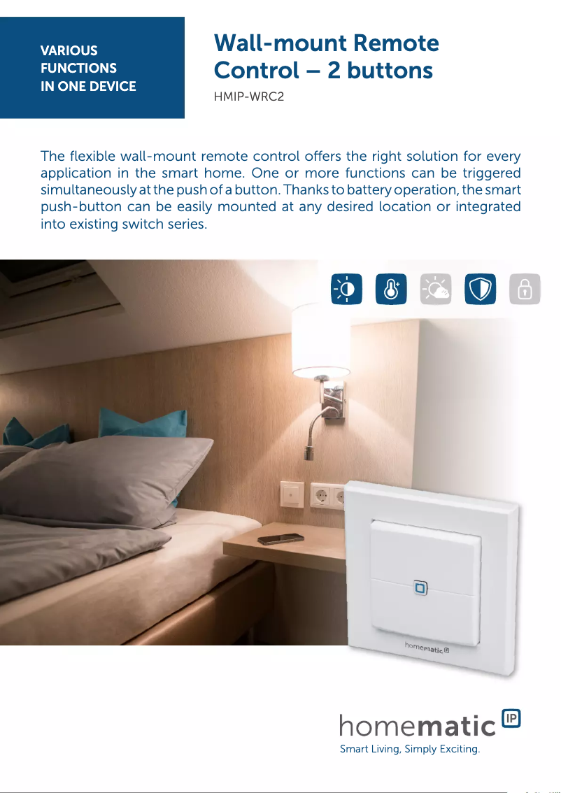 Página 1 del manual Ficha técnica Homematic IP HMIP-WRC2