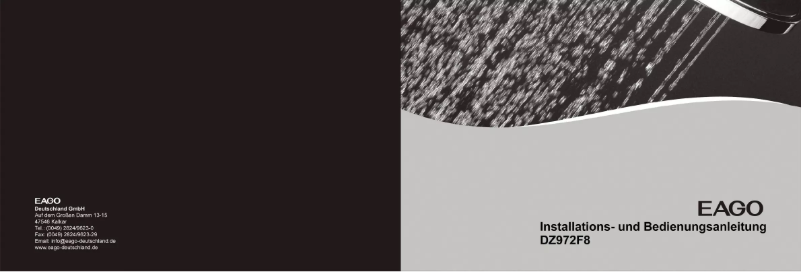 Page 1 de la notice Manuel utilisateur Eago DZ972F8