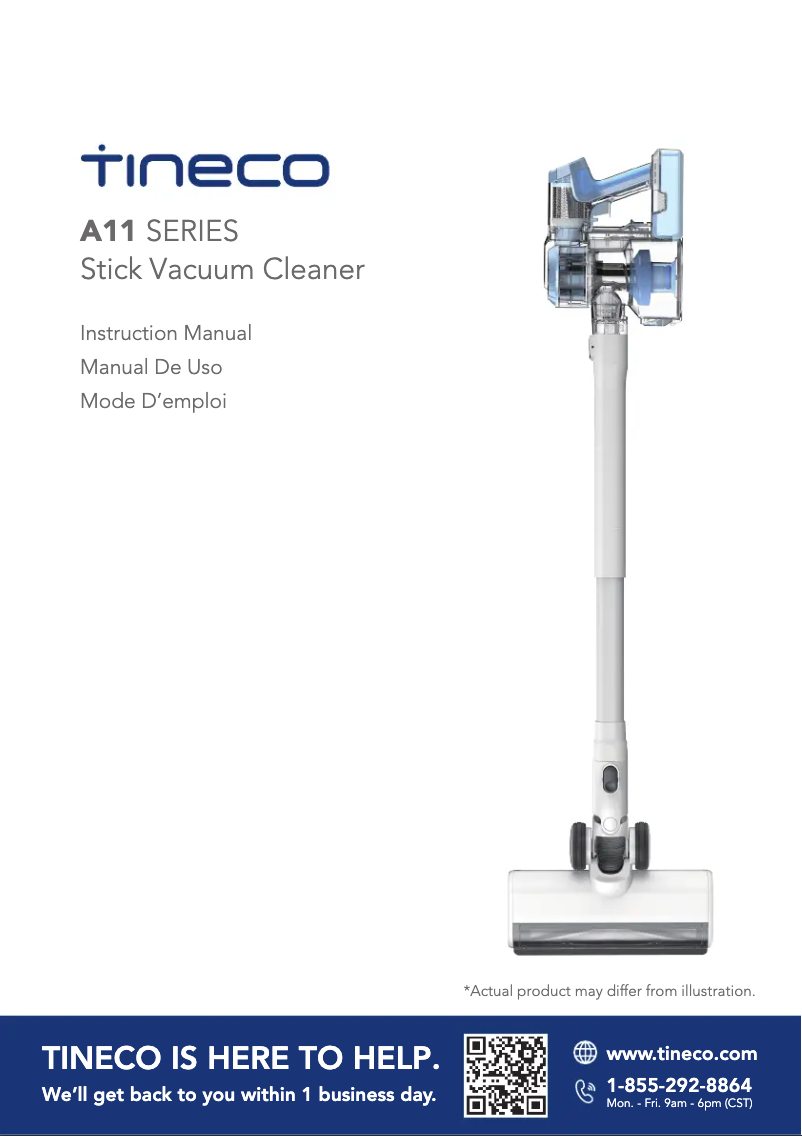 Page 1 de la notice Manuel utilisateur Tineco A11