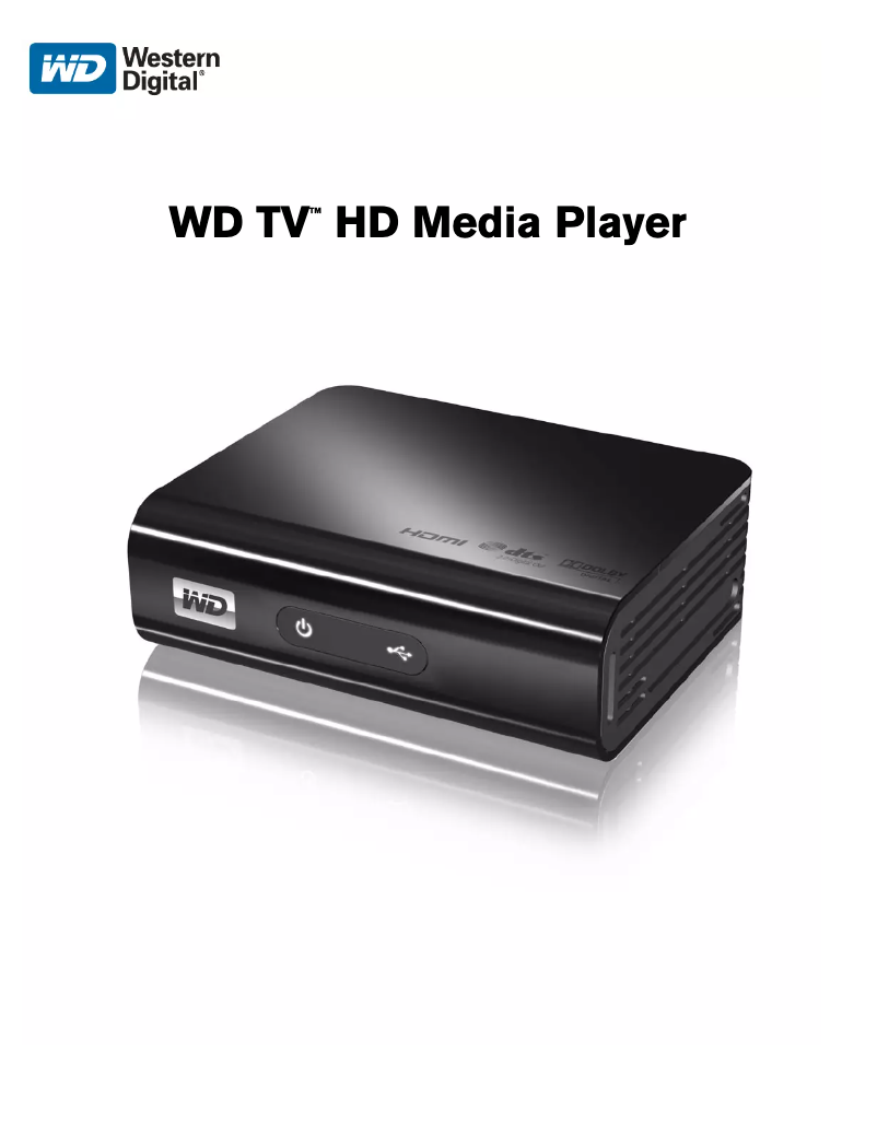 Page n°1 - Manuel utilisateur Western Digital WD TV HD