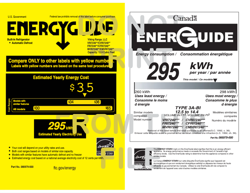 Page 1 of the manual Instruction Manual Viking FRI7240WL