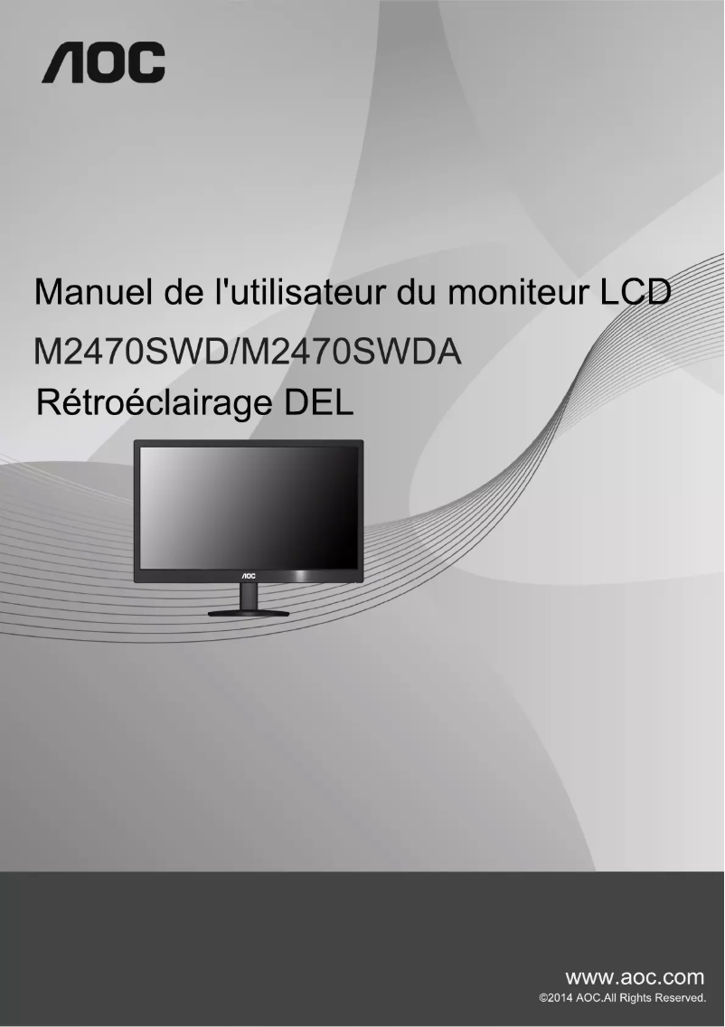 Page 1 de la notice Manuel utilisateur AOC M2470SWDA2