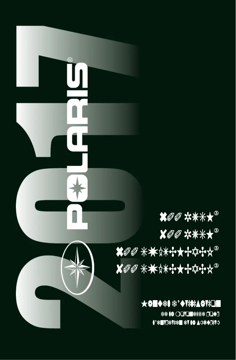 Page n°1 - Manuel utilisateur Polaris 600 Rush XCR (2017)