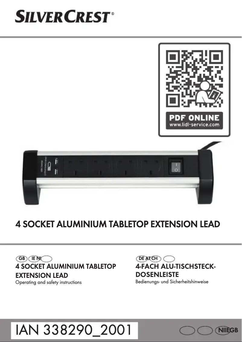 Page n°1 - Manuel utilisateur SilverCrest IAN 338290