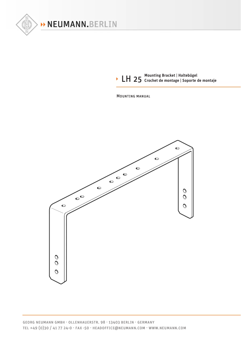 Image de la première page du manuel de l'appareil LH 25