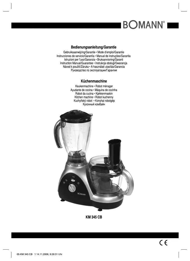 Page n°1 - Manuel utilisateur Bomann KM 345 CB