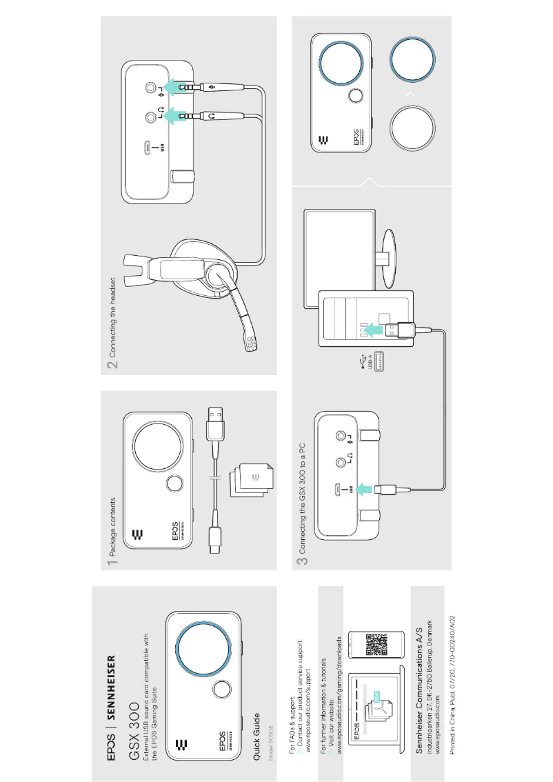 Page 1 de la notice Manuel utilisateur Sennheiser GSX 300