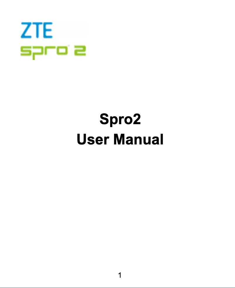 Image de la première page du manuel de l'appareil Spro 2