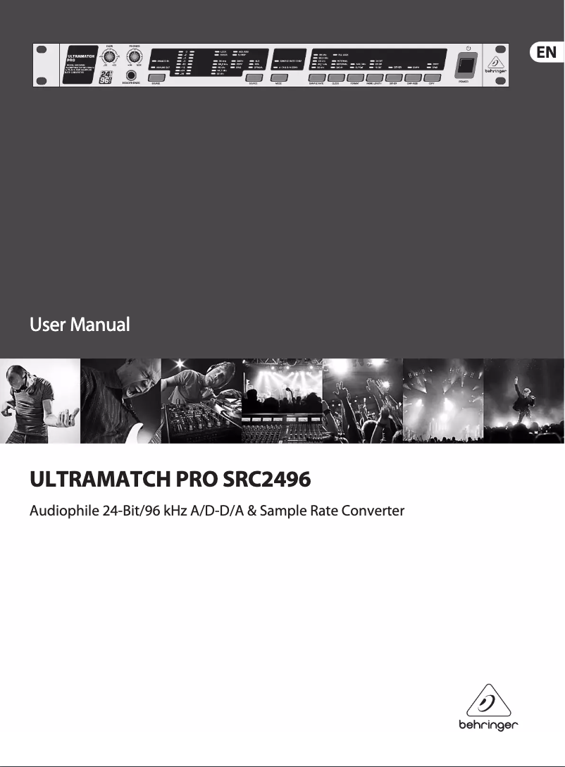 Page 1 de la notice Manuel utilisateur Behringer SRC2496