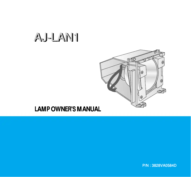 Image de la première page du manuel de l'appareil AJ-LAN1