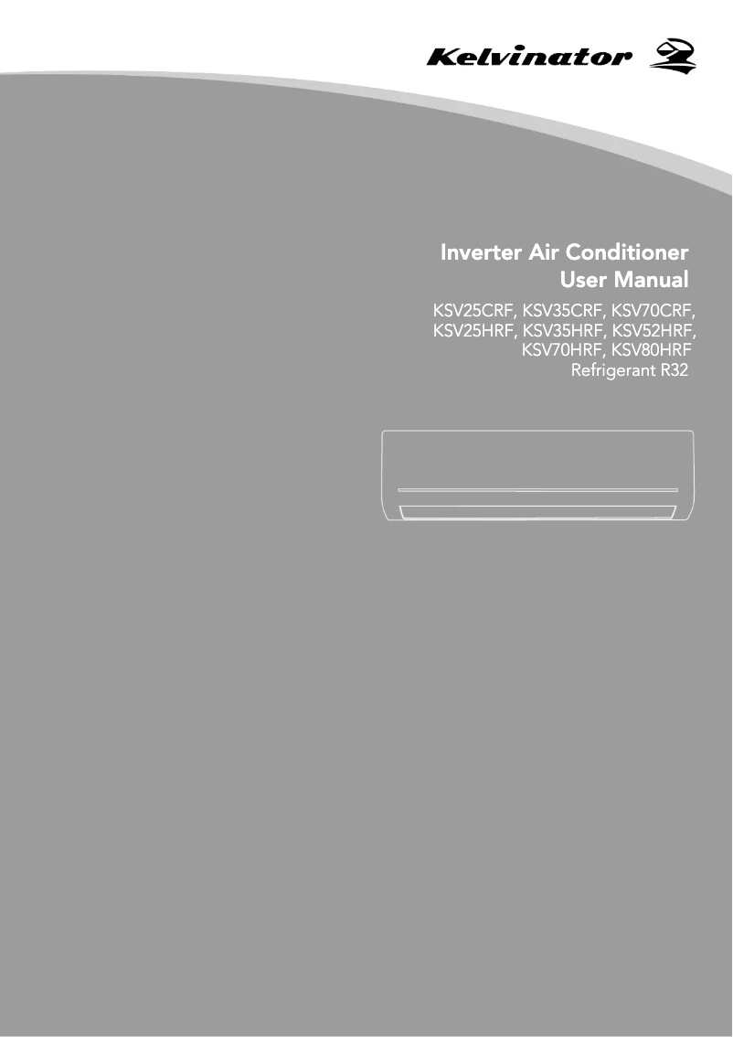 Page 1 de la notice Mode d'emploi Kelvinator KSV80HRF