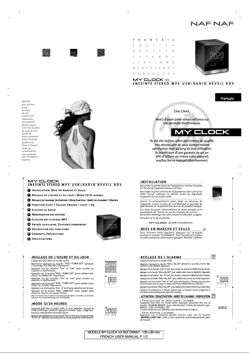 Image de la première page du manuel de l'appareil DNI057