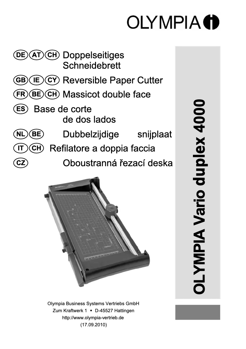 Image de la première page du manuel de l'appareil Vario Duplex 4000