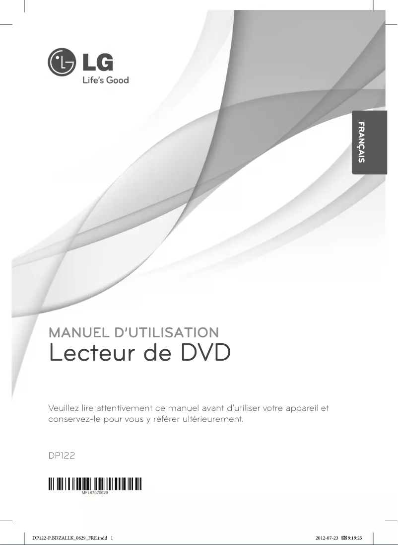 Image de la première page du manuel de l'appareil DP122