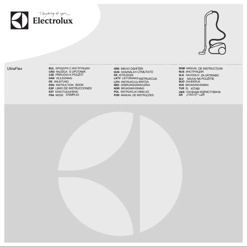 Page 1 de la notice Manuel utilisateur Electrolux UFFLEX
