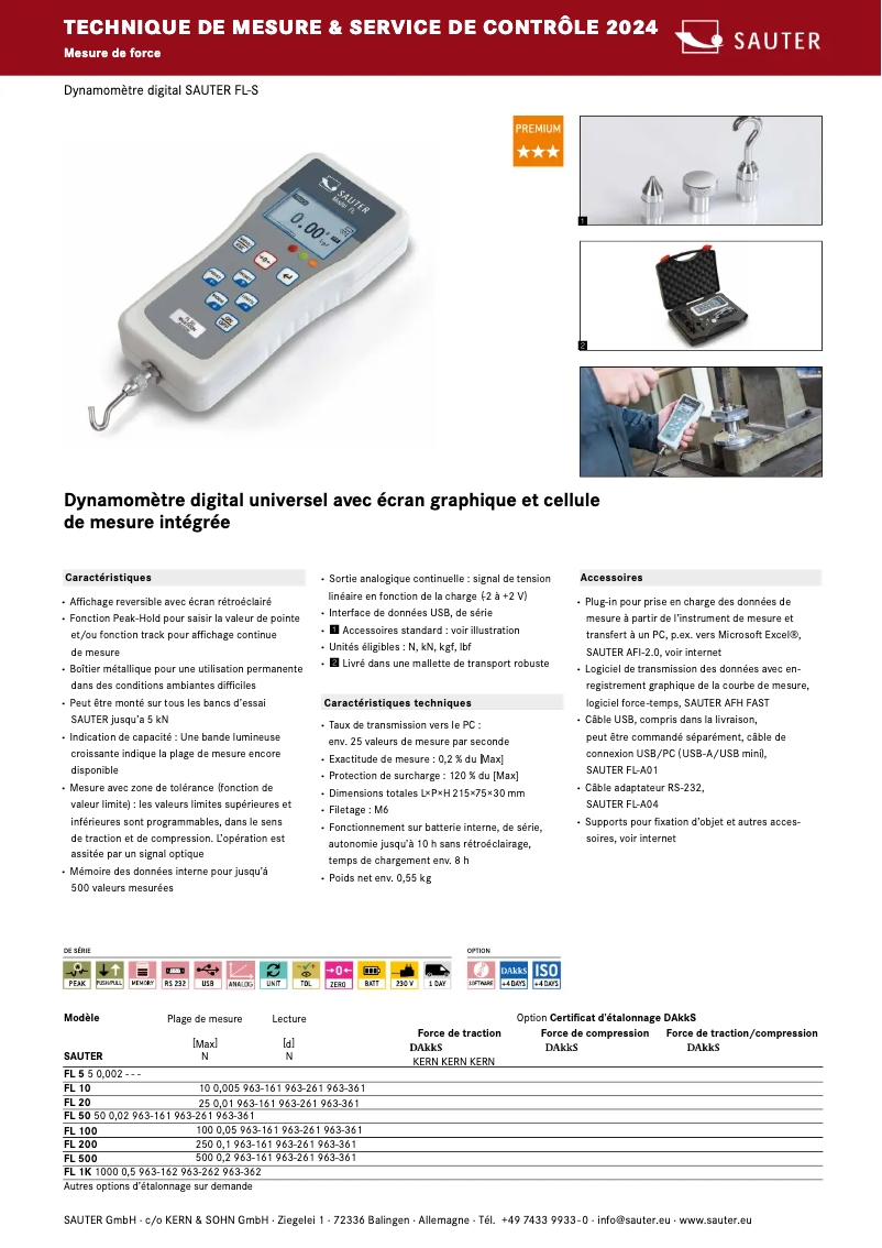 Page 1 de la notice Brochure Kern FL 50