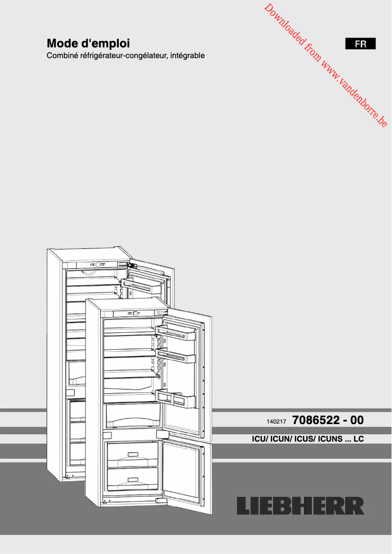 Image de la première page du manuel de l'appareil ICUNS 3324-20