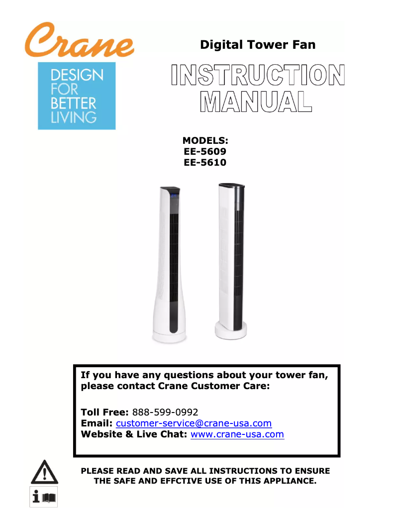 Page 1 de la notice Manuel utilisateur Crane EE-5609