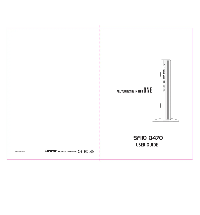 Image de la première page du manuel de l'appareil SF110 Q470