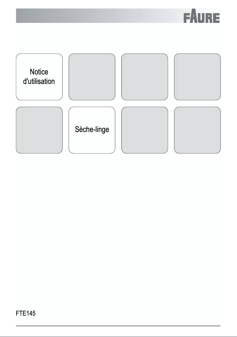 Page n°1 - Manuel utilisateur Faure FTE145