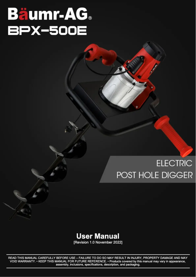 Página 1 del manual Manual de usuario Baumr-AG BPX-500