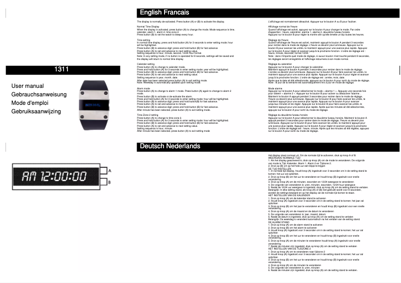 Image de la première page du manuel de l'appareil 1311