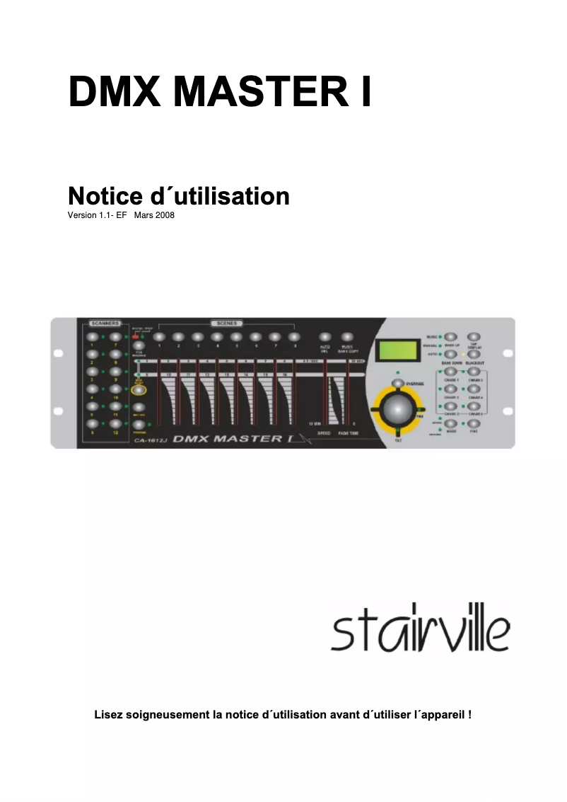 Page n°1 - Manuel utilisateur Stairville DMX-Master II
