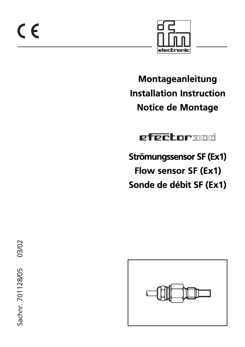 Page n°1 - Manuel utilisateur IFM SF0704