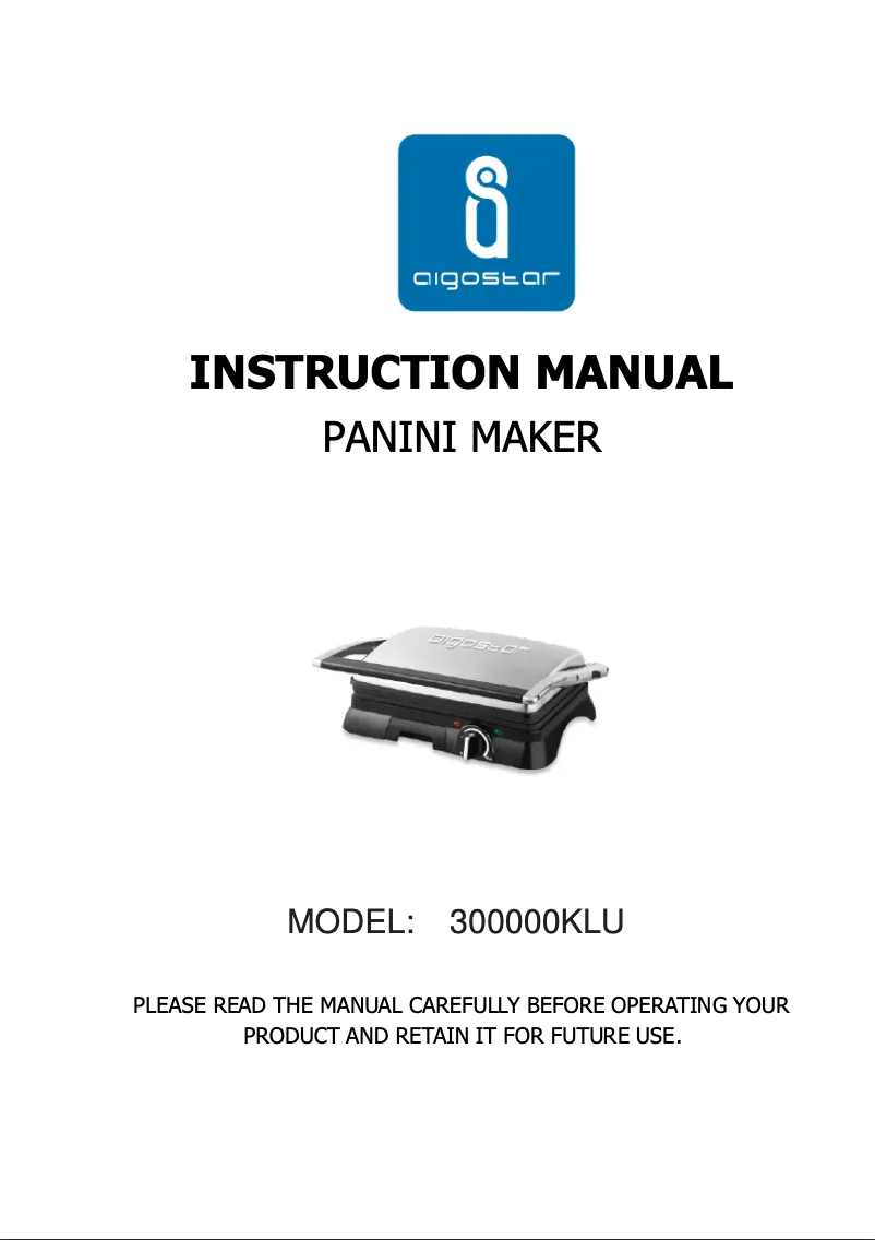Page n°1 - Manuel utilisateur Aigostar 300000KLU