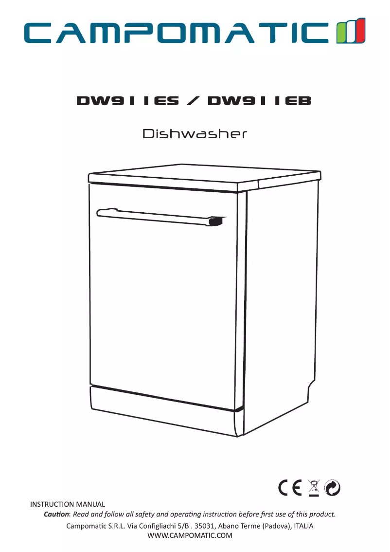 Image de la première page du manuel de l'appareil DW911EB