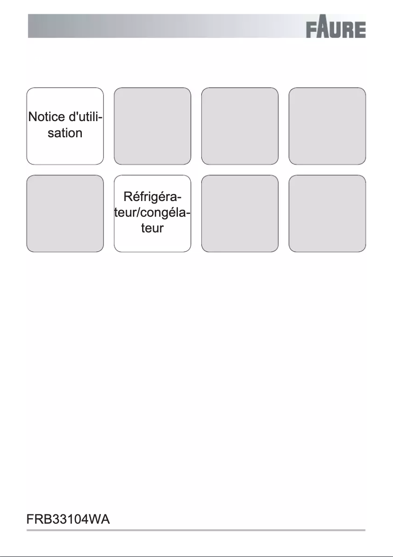 Page n°1 - Manuel utilisateur Faure FRB33104WA