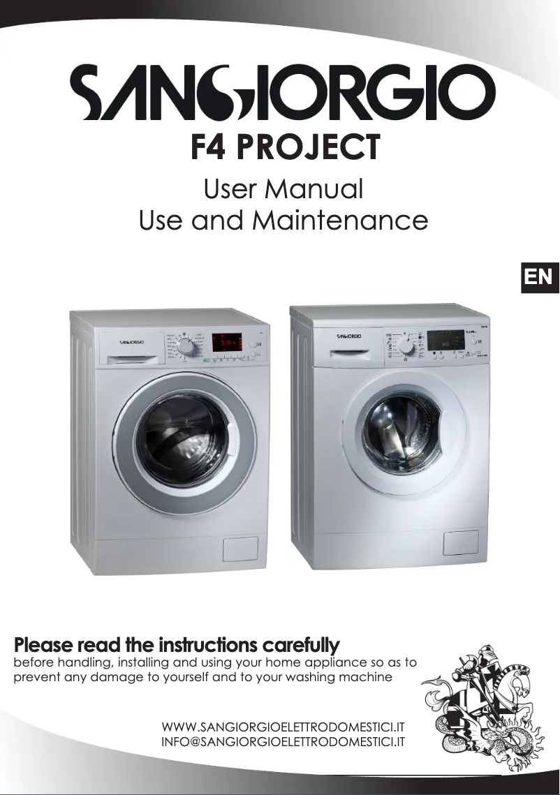 Page n°1 - Manuel utilisateur SanGiorgio F712L