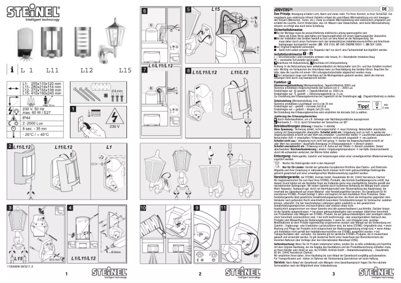 Page n°1 - Manuel utilisateur Steinel L1