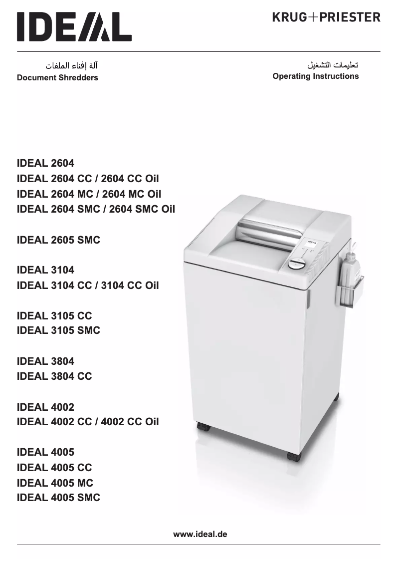 Page n°1 - Manuel utilisateur Ideal 3105