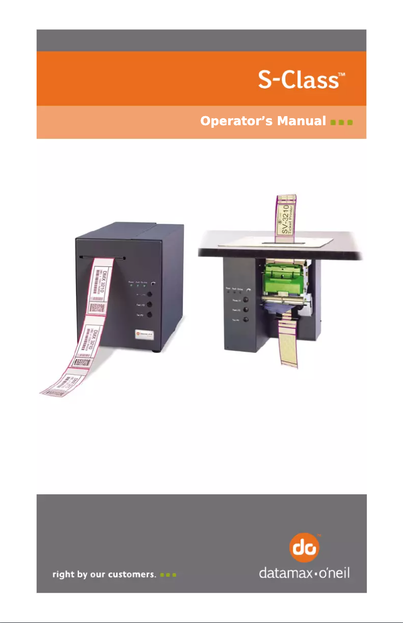 Page 1 de la notice Manuel utilisateur Datamax O'Neil ST-3210