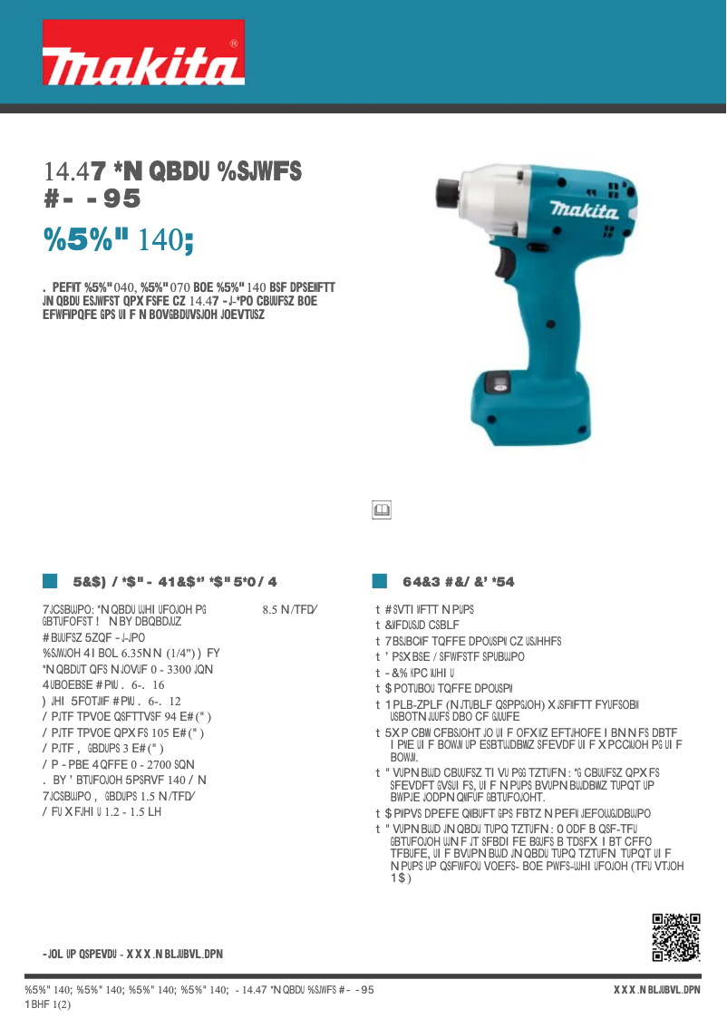 Image de la première page du manuel de l'appareil DTDA140Z