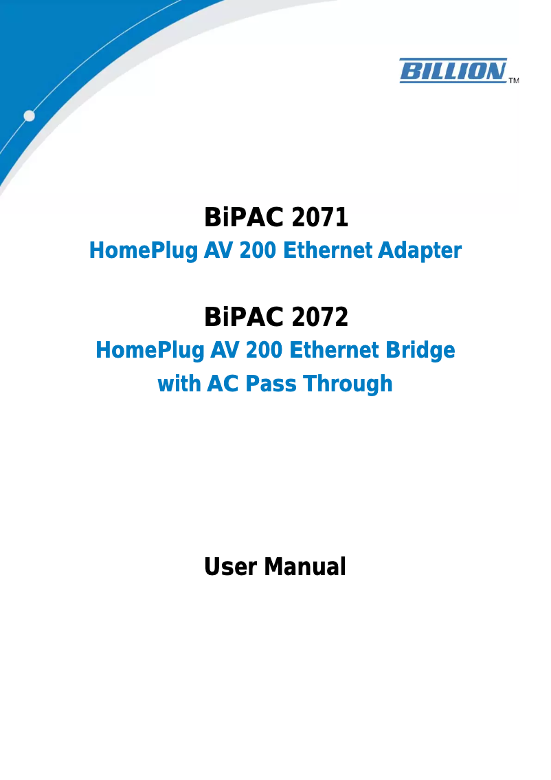 Image de la première page du manuel de l'appareil BIPAC P104